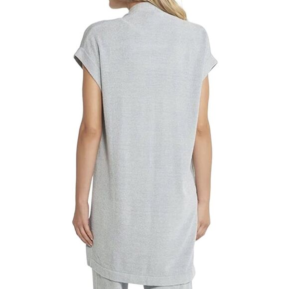 Barefoot Dreams Cozy Chic Ultra Lite Sleeveless Long Cardigan Gray size Medium - Picture 2 of 9